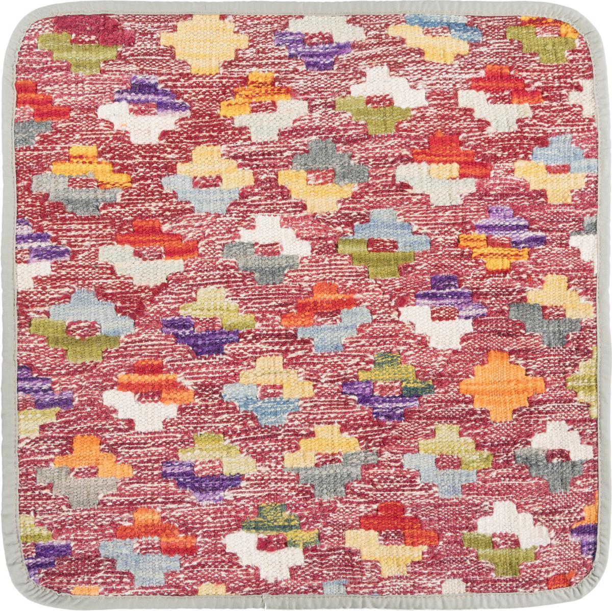Afghan rug Kilim Afghan Cushion Cover 45x45 45x45, Persian Rug Knotted by hand