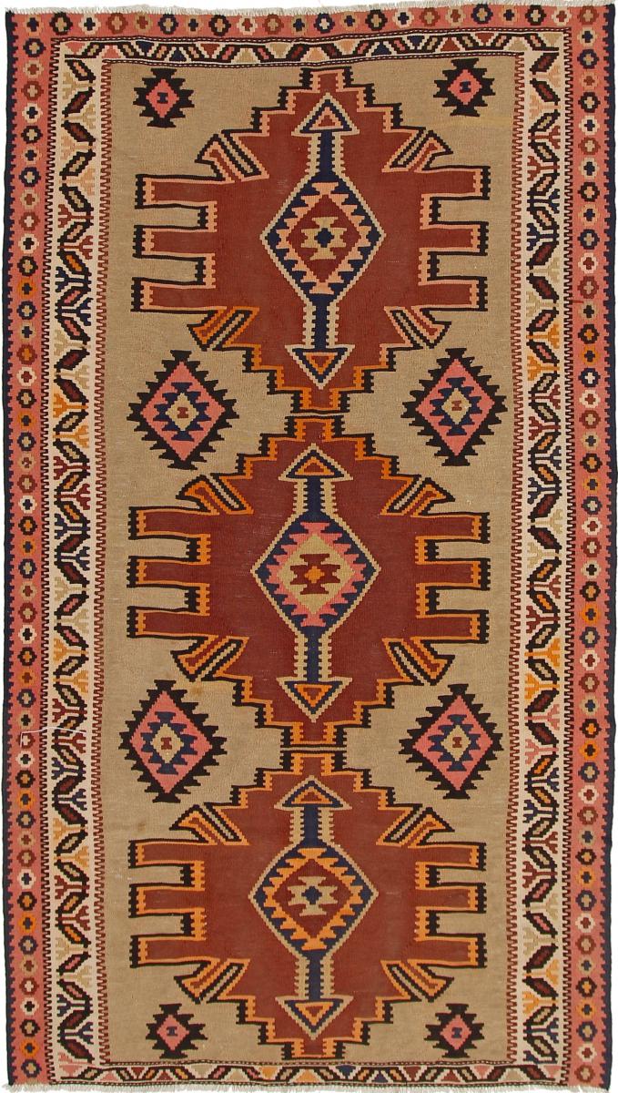 Tapete persa Kilim Fars Azerbaijan Antigo 271x153 271x153, Tapete persa Tecido à mão