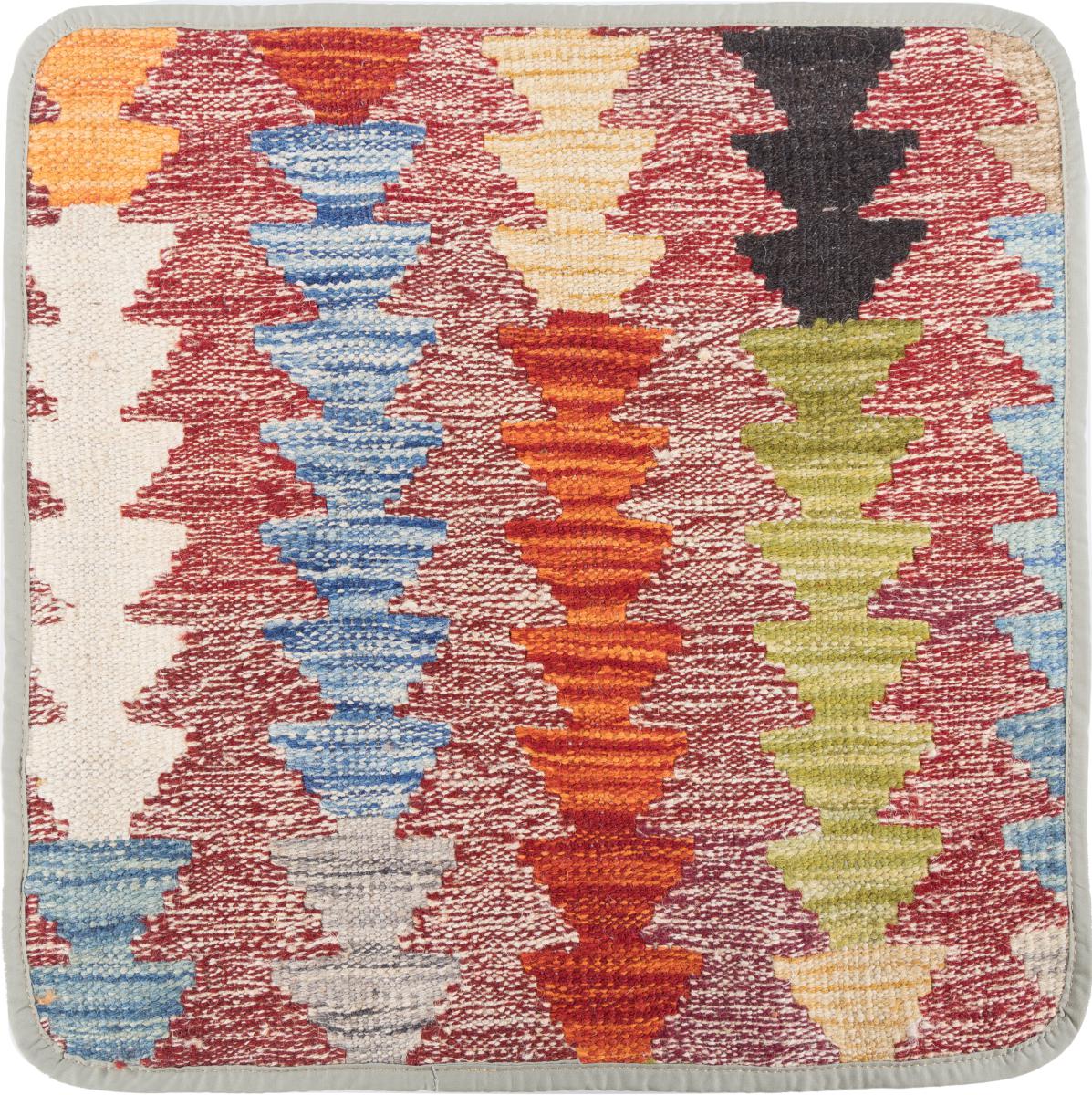 Afghan rug Kilim Afghan Cushion Cover 45x45 45x45, Persian Rug Knotted by hand