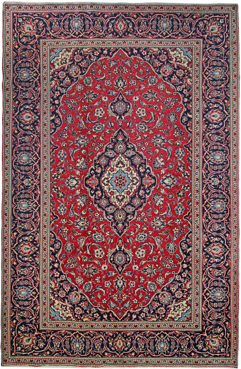 Tapis persan Kashan 361x235 361x235, Tapis persan Noué à la main