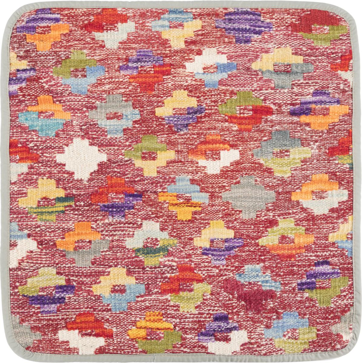 Afghan rug Kilim Afghan Cushion Cover 45x45 45x45, Persian Rug Knotted by hand