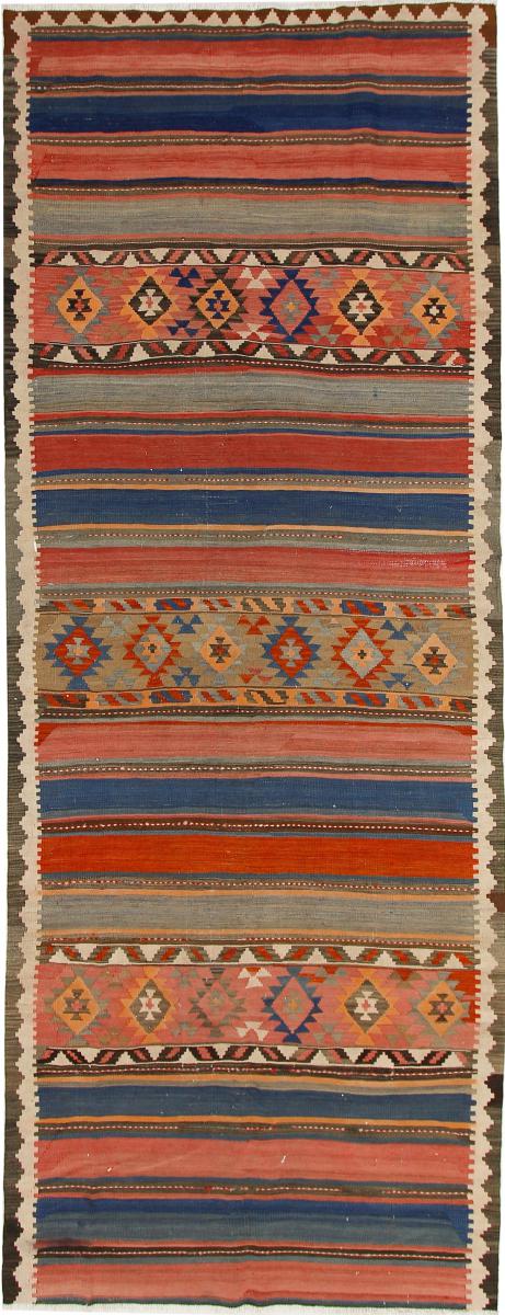 Tapete persa Kilim Fars Azerbaijan Antigo 369x144 369x144, Tapete persa Tecido à mão