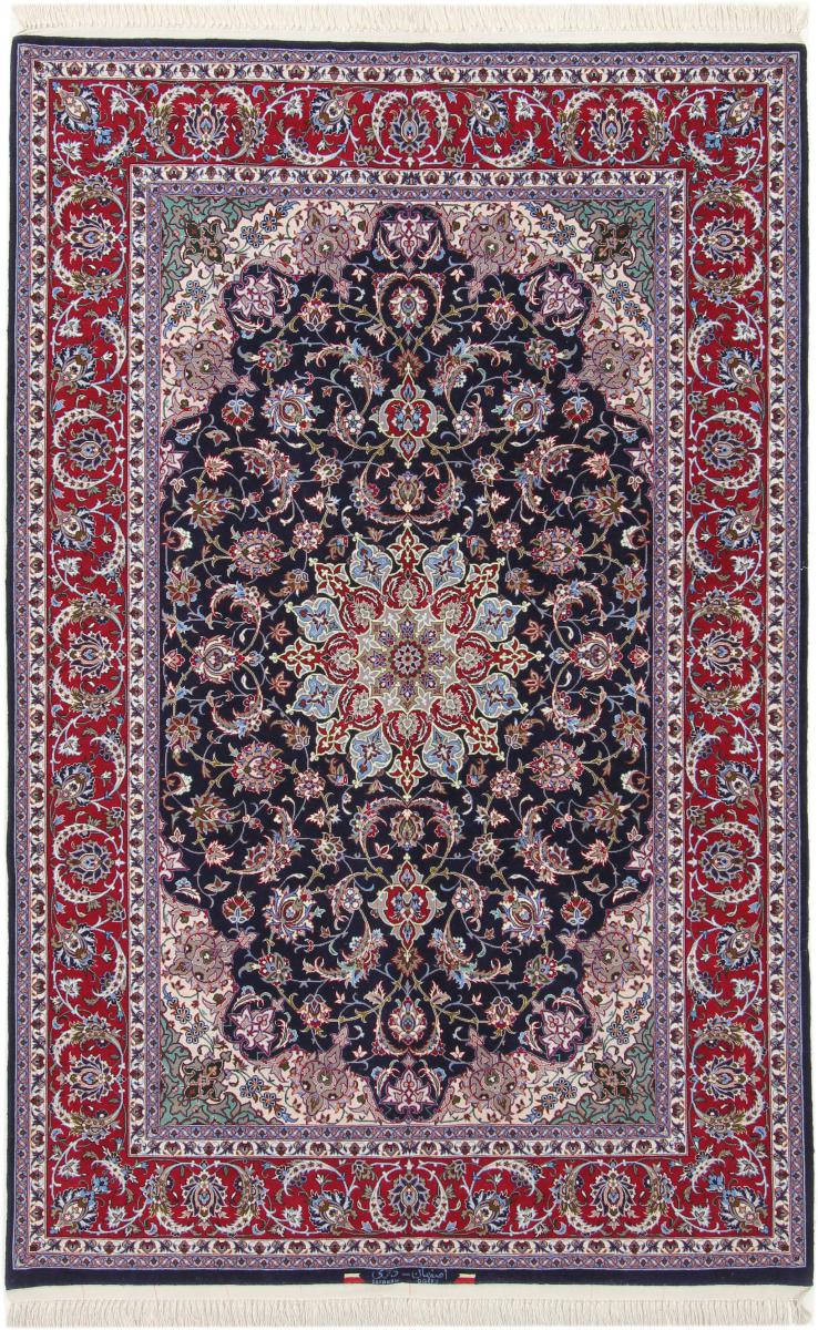 Tapete persa Isfahan Fio de Seda 6'8"x4'3" 6'8"x4'3", Tapete persa Atado à mão