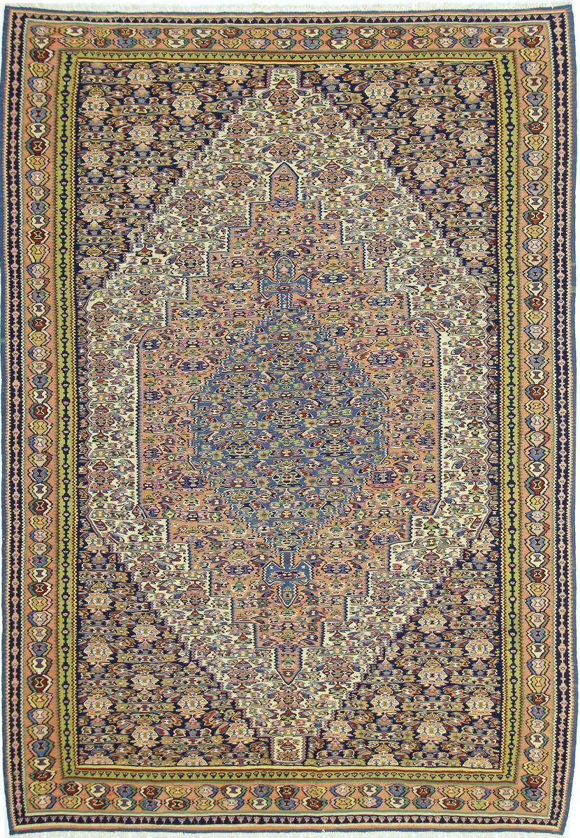 Tapete persa Kilim Senneh 298x206 298x206, Tapete persa Atado à mão