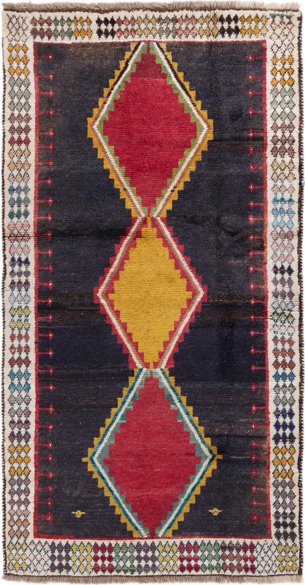 Covor persan Persia Gabbeh Ghashghai 198x105 198x105, Covor persan Lucrate de mână