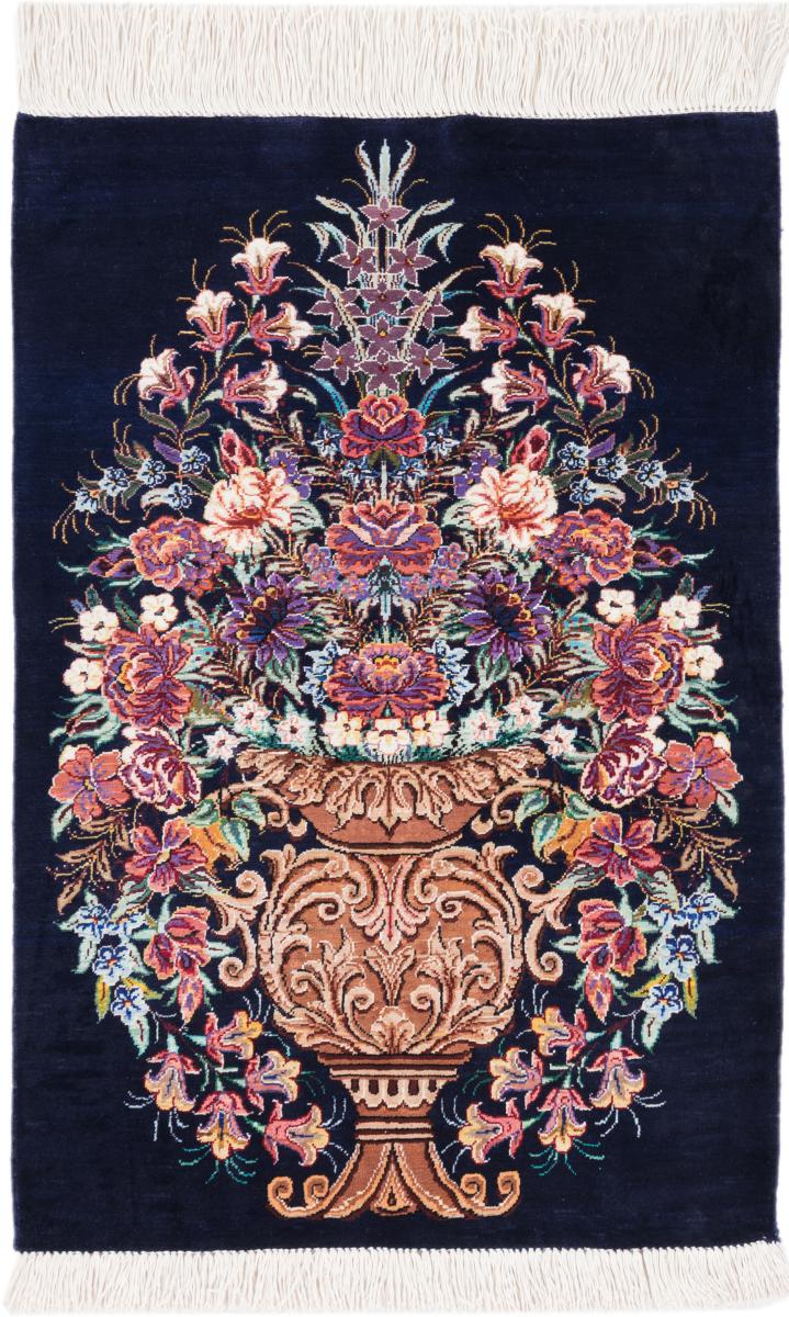 Persian Rug Qum Silk 60x42 60x42, Persian Rug Knotted by hand