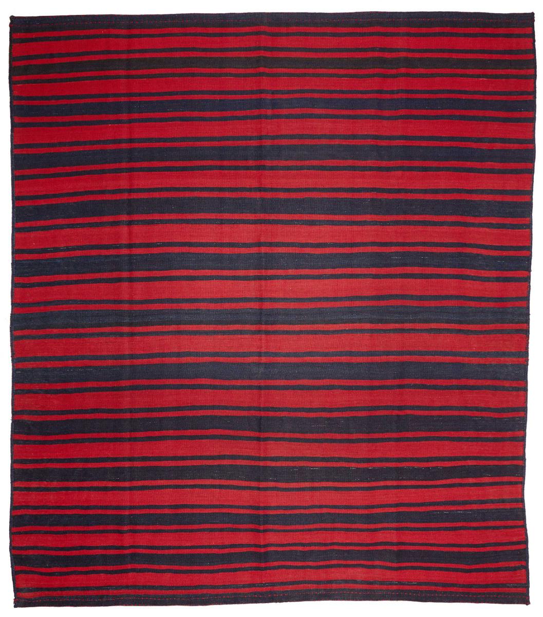 Persian Rug Kilim Fars Antique 9'7"x9'1" 9'7"x9'1", Persian Rug Woven by hand