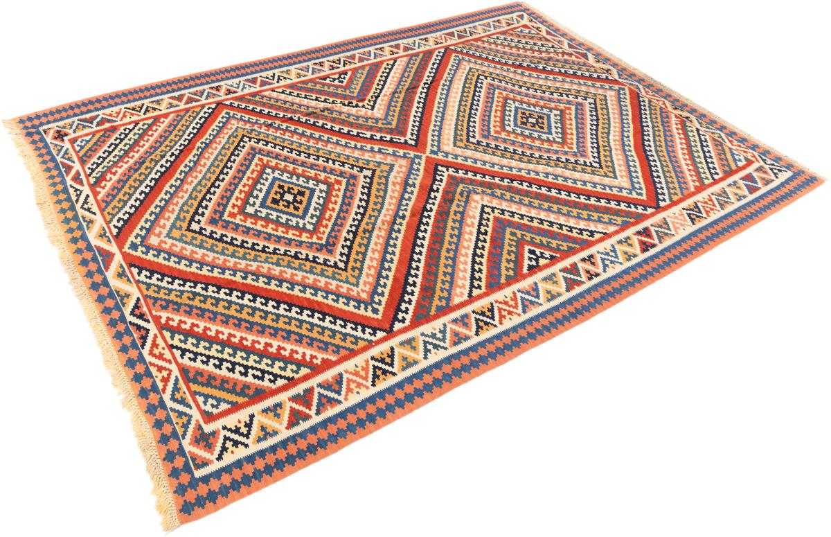 Tapis persan Kilim Fars Ghashghai 279x209 279x209, Tapis persan Tissé à la main