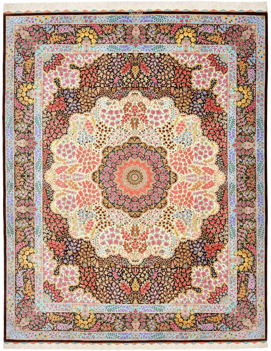Persian Rug Qum Silk 247x199 247x199, Persian Rug Knotted by hand