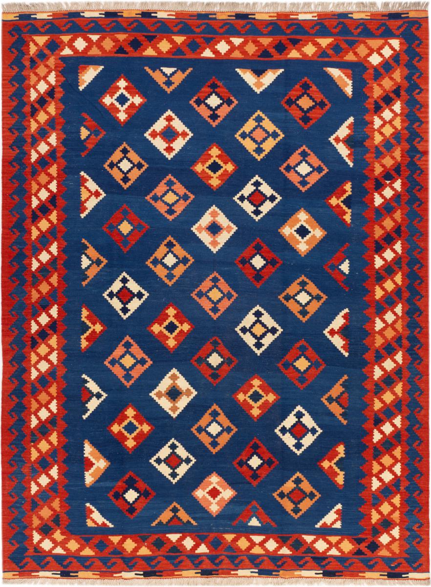 Persian Rug Kilim Fars Ghashghai 9'8"x7'4" 9'8"x7'4", Persian Rug Woven by hand