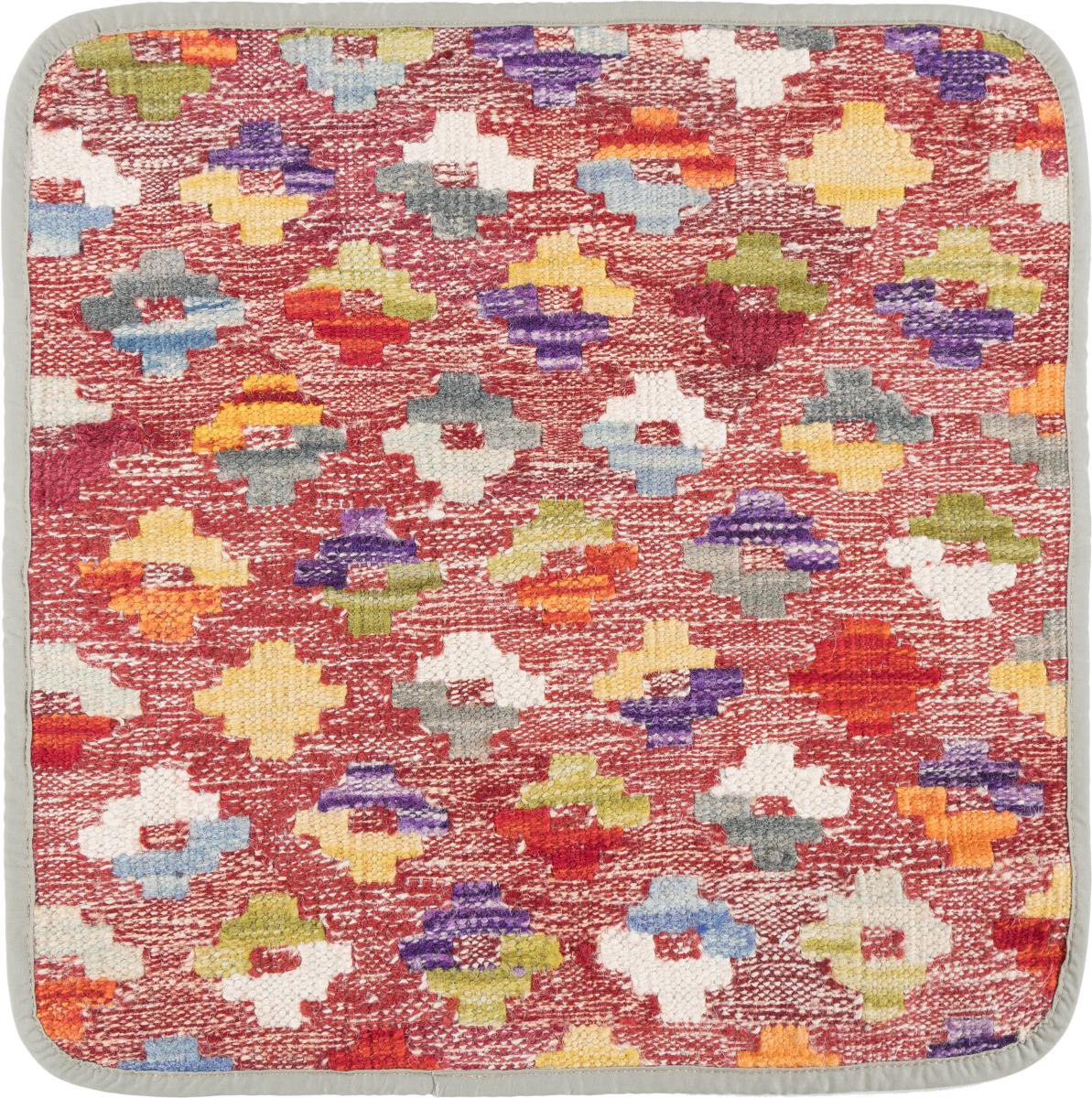 Afghan rug Kilim Afghan Cushion Cover 45x45 45x45, Persian Rug Knotted by hand