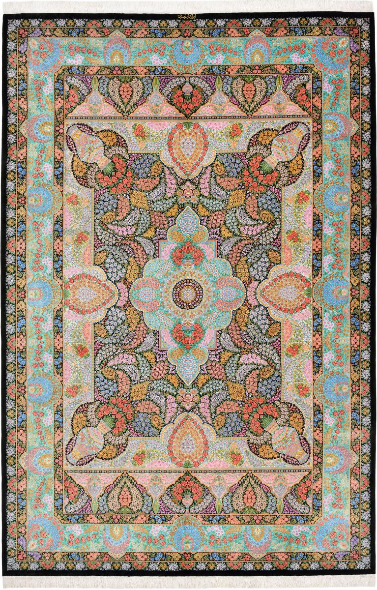 Perzisch tapijt Qum Zijde 304x202 304x202, Perzisch tapijt Handgeknoopte