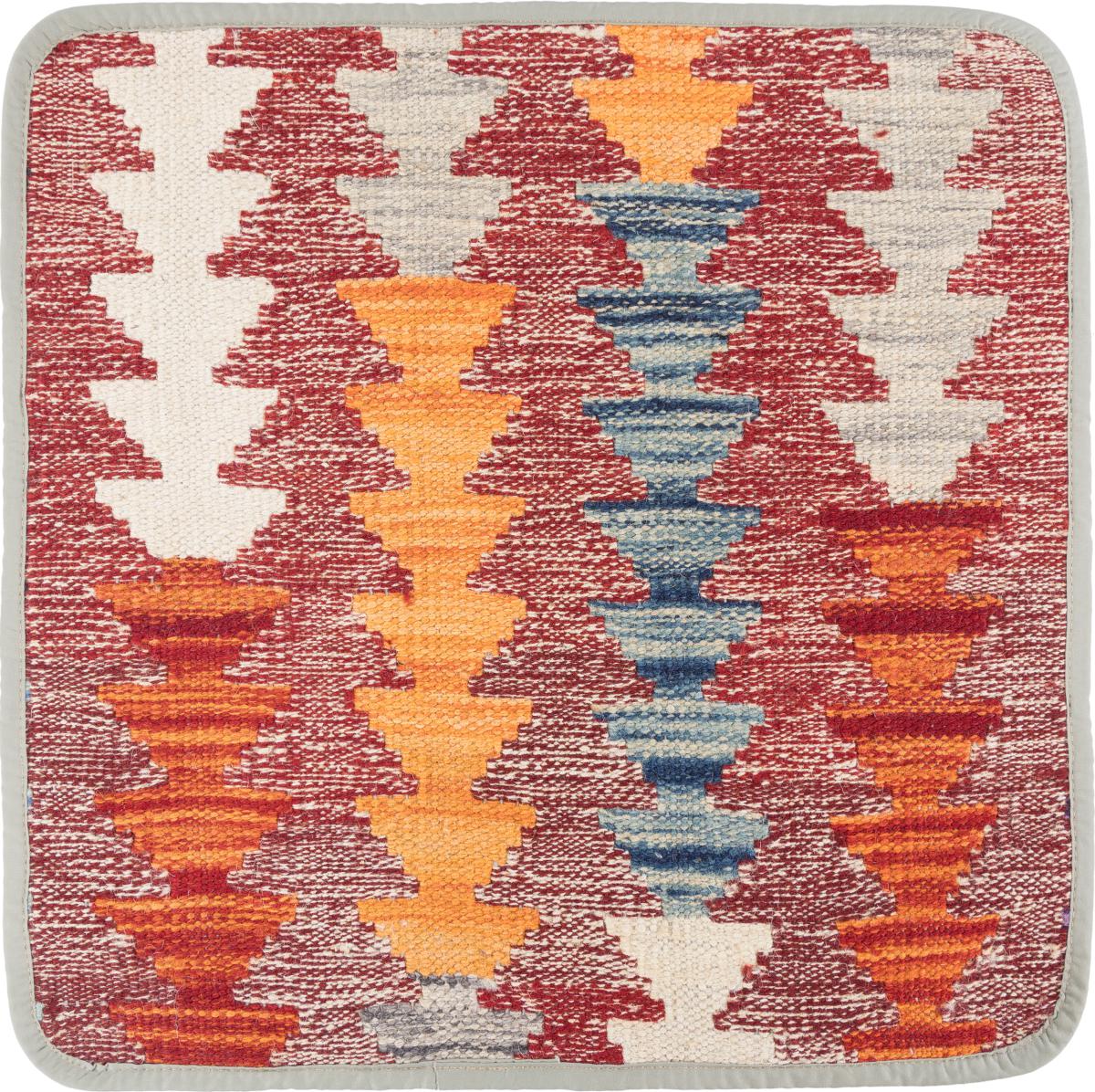 Afghanischer Teppich Kelim Afghan Kissenbezug 1'6"x1'6" 1'6"x1'6", Perserteppich Handgeknüpft