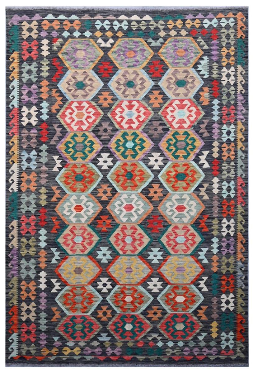 Afghan rug Kilim Afghan 9'9"x6'7" 9'9"x6'7", Persian Rug Woven by hand