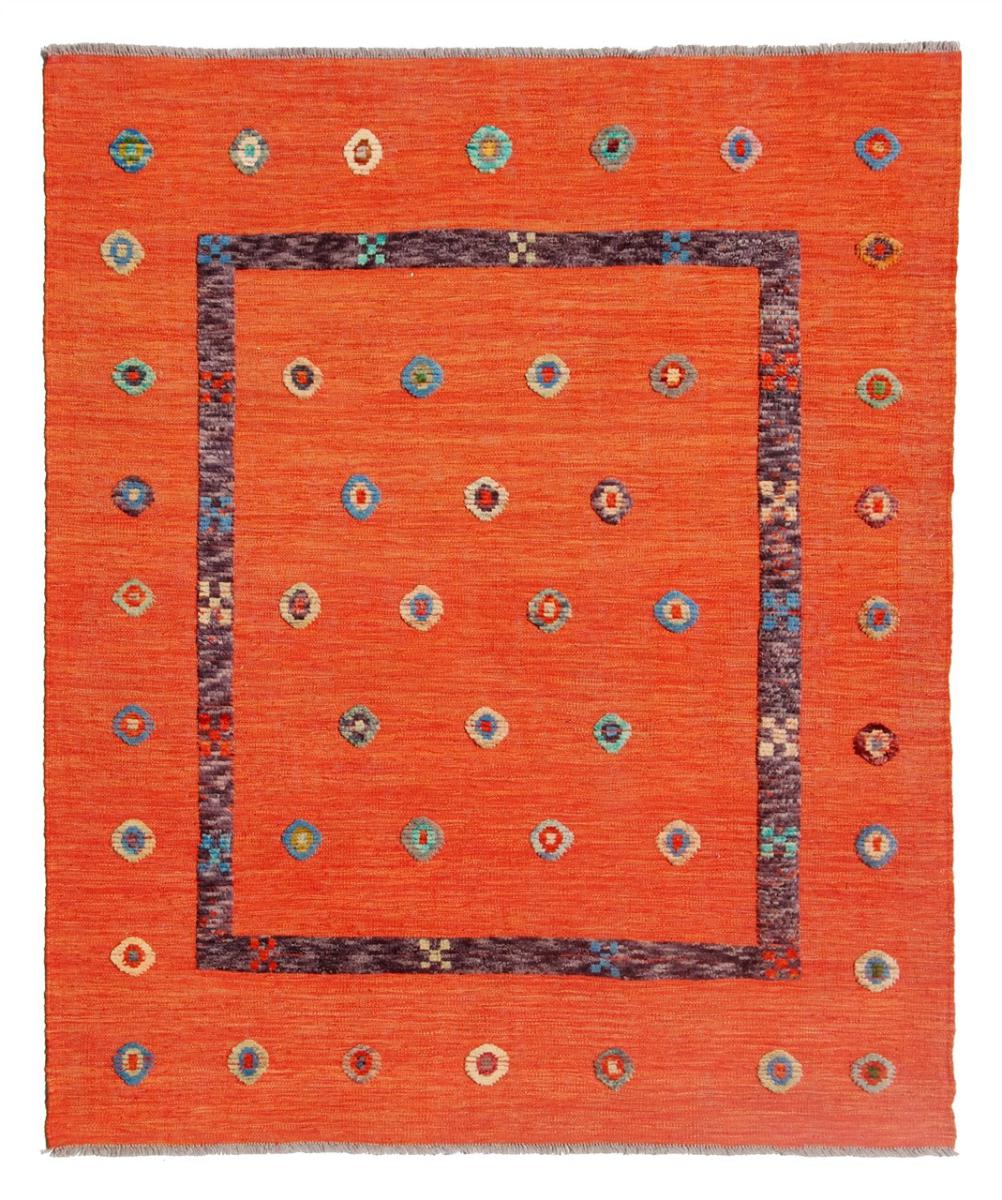 Alfombra afgana Kilim Afghan Nimbaft Edition 193x159 193x159, Alfombra persa Tejido a mano