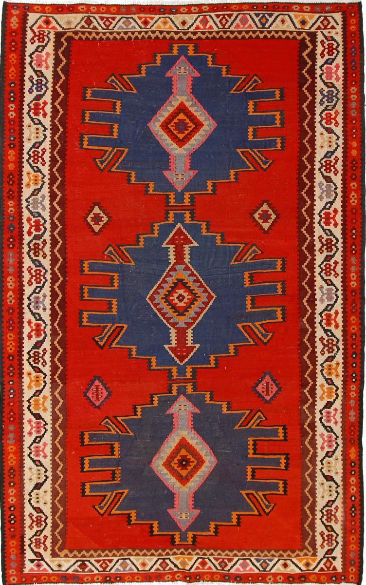 Tapete persa Kilim Fars Azerbaijan Antigo 285x168 285x168, Tapete persa Tecido à mão