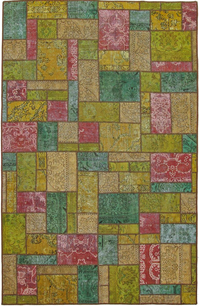 Tapete persa Patchwork 299x196 299x196, Tapete persa Atado à mão