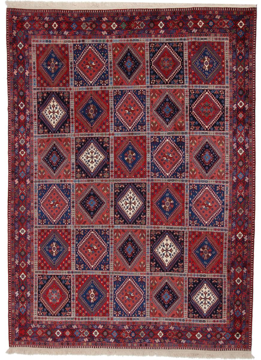 Persisk tæppe Yalameh 347x251 347x251, Persisk tæppe Knyttet i hånden