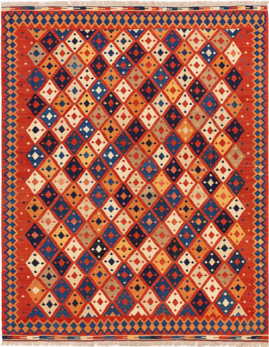 Alfombra persa Kilim Fars Ghashghai 291x234 291x234, Alfombra persa Tejido a mano