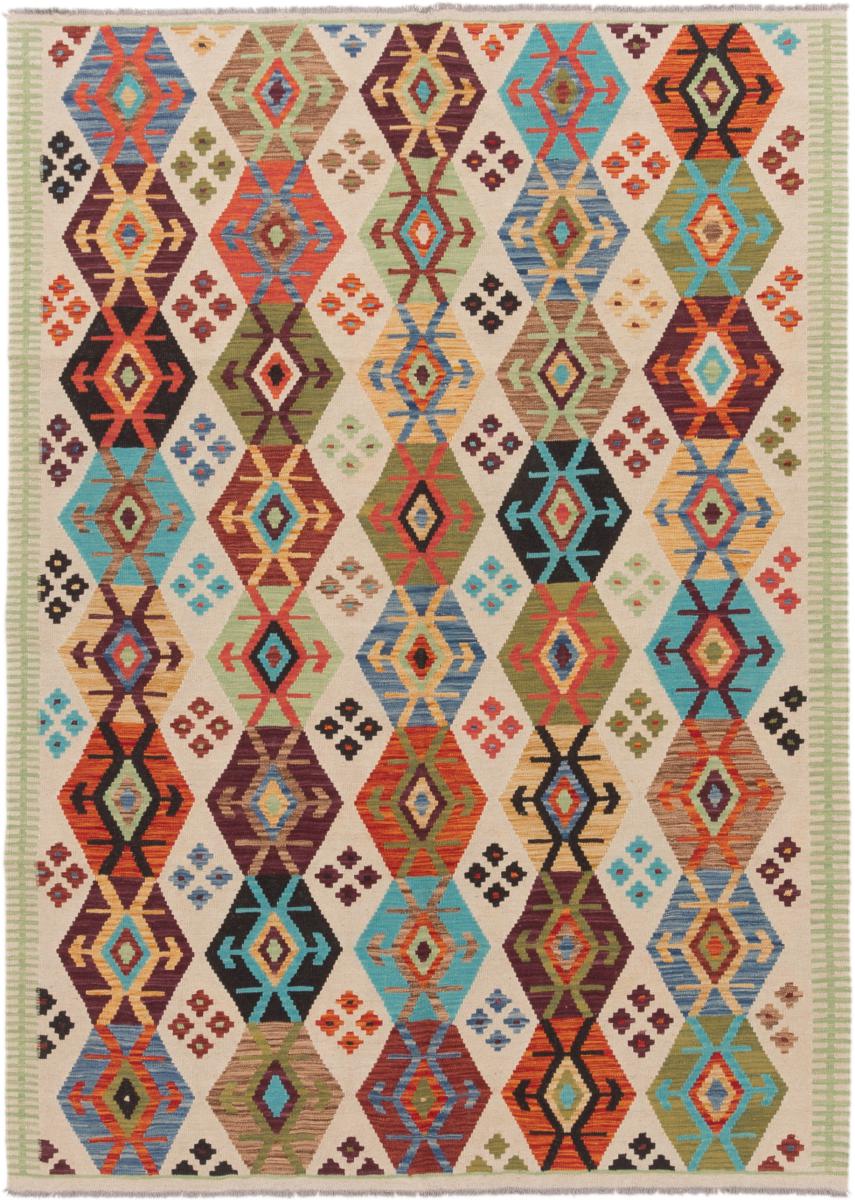 Tapete afegão Kilim Afegão 242x173 242x173, Tapete persa Tecido à mão