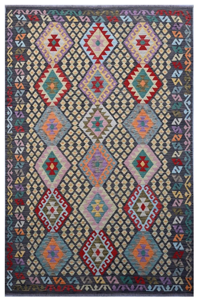 Afghan rug Kilim Afghan 9'10"x6'6" 9'10"x6'6", Persian Rug Woven by hand