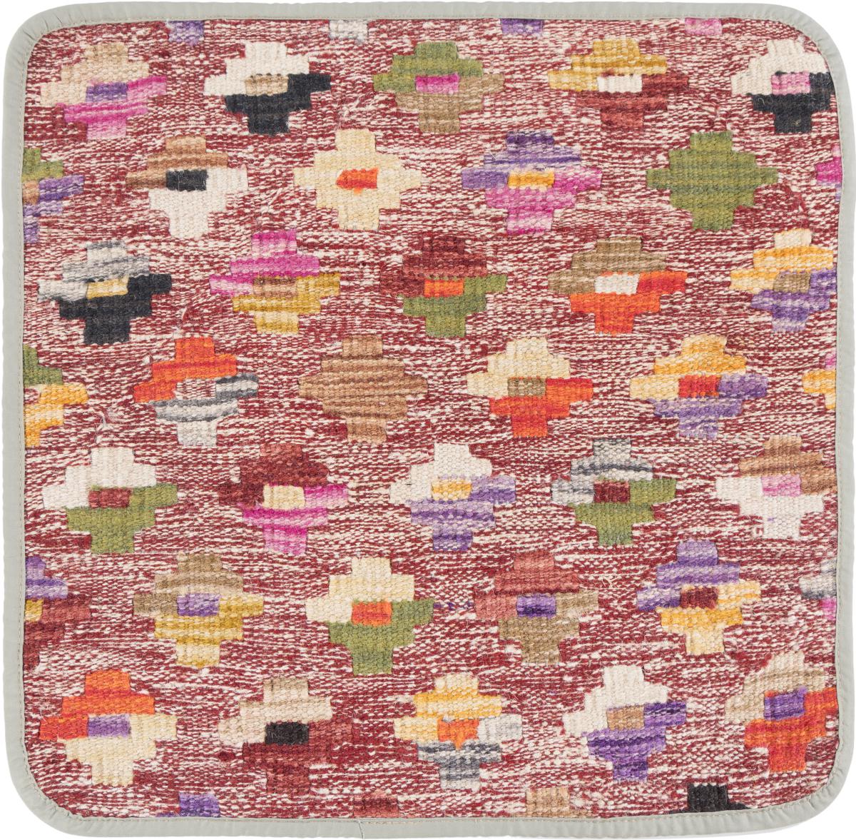 Afghan rug Kilim Afghan Cushion Cover 45x45 45x45, Persian Rug Knotted by hand