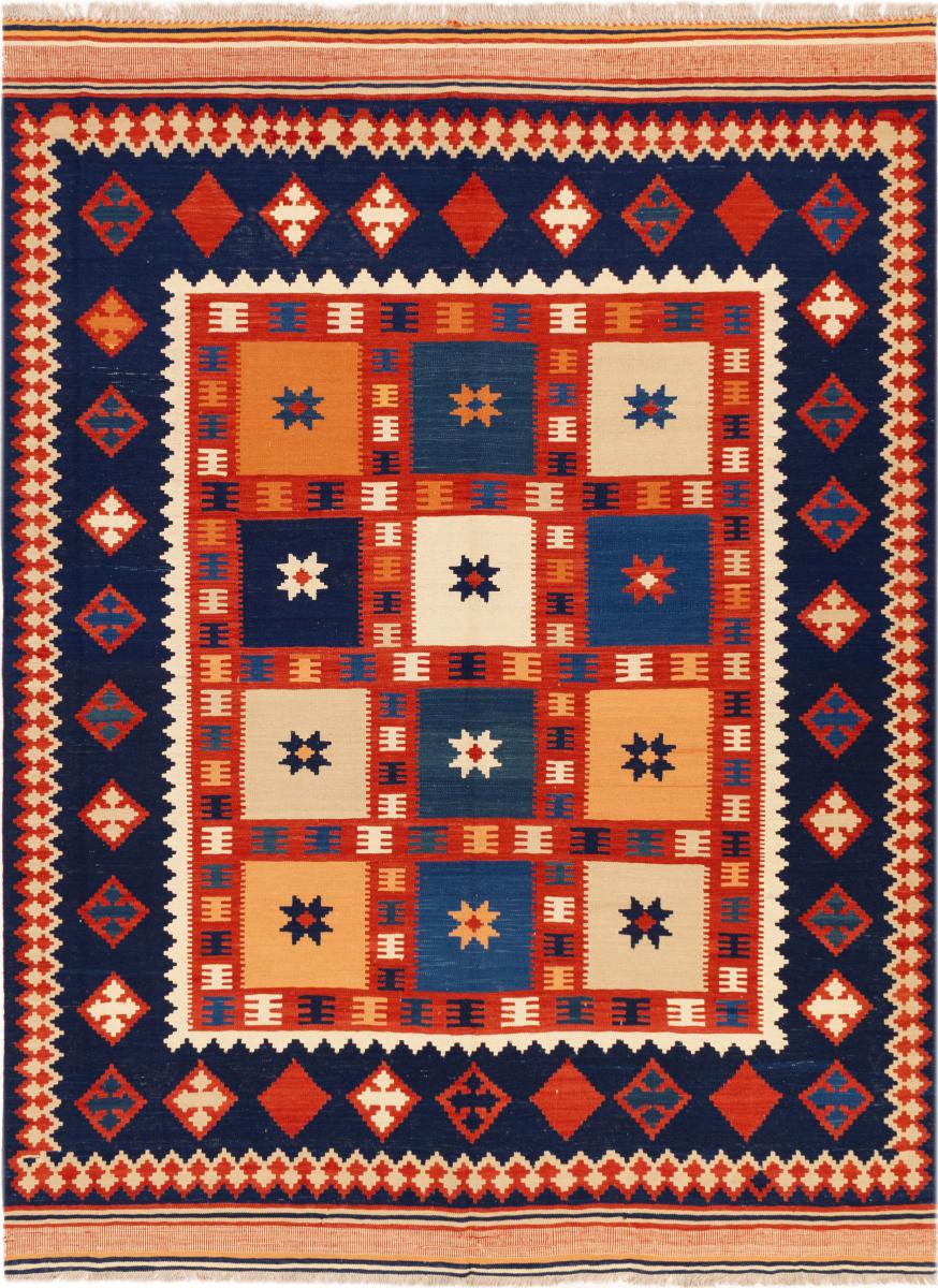 Perzisch tapijt Kilim Fars Ghashghai 291x219 291x219, Perzisch tapijt Handgeweven