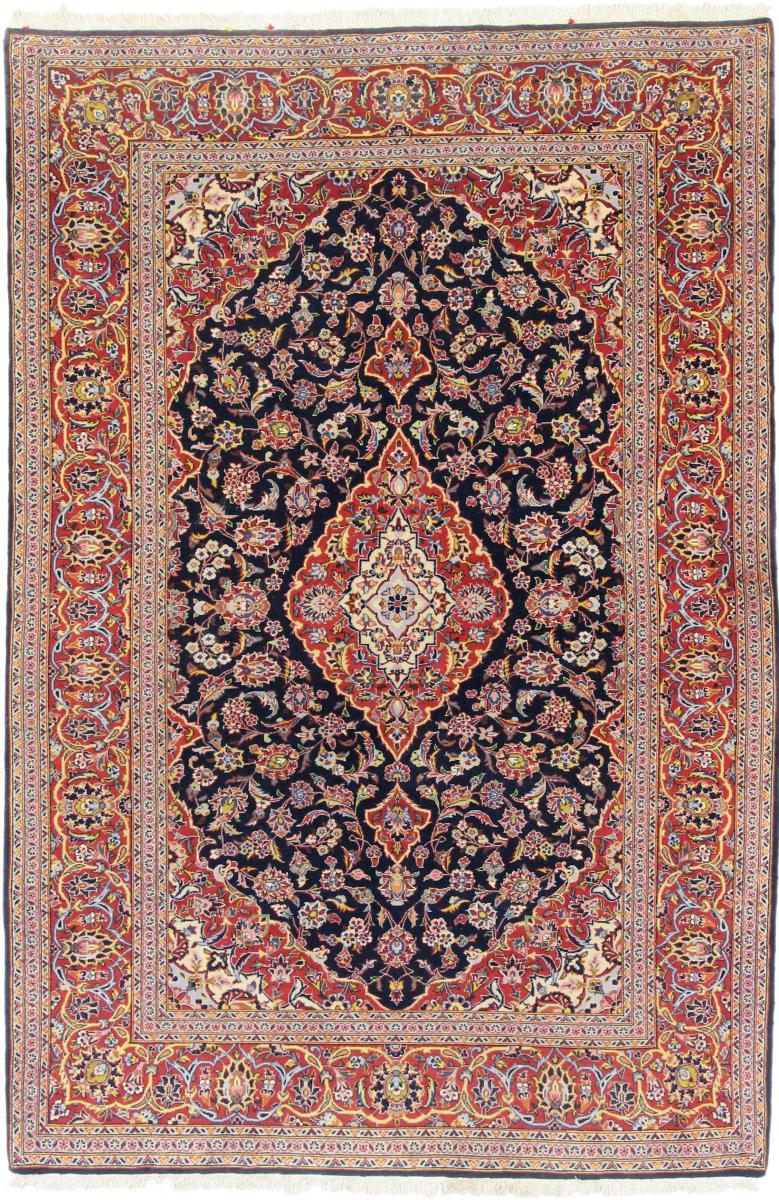 Tapete persa Keshan 221x149 221x149, Tapete persa Atado à mão