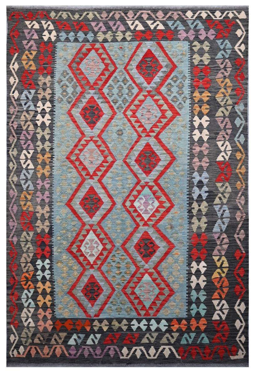 Afghan rug Kilim Afghan 9'8"x6'4" 9'8"x6'4", Persian Rug Woven by hand