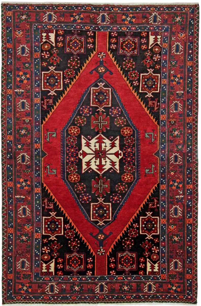 Persisk tæppe Shahsavan 216x146 216x146, Persisk tæppe Knyttet i hånden