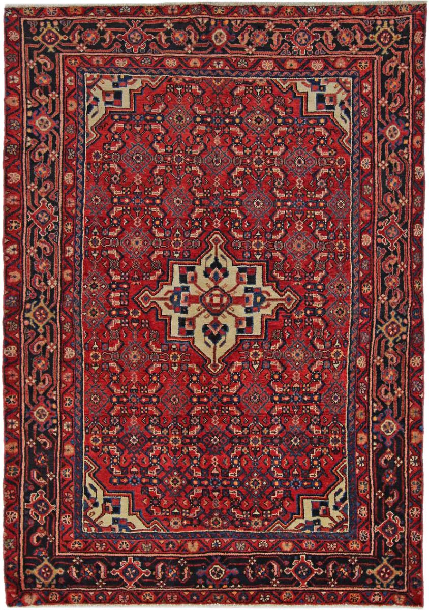 Persisk tæppe Hosseinabad 211x149 211x149, Persisk tæppe Knyttet i hånden