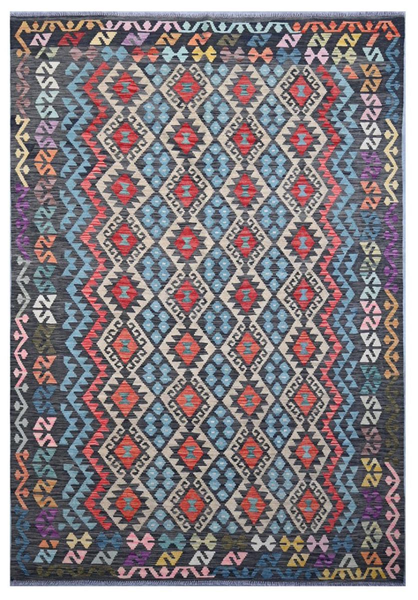 Afghan rug Kilim Afghan 9'9"x6'8" 9'9"x6'8", Persian Rug Woven by hand
