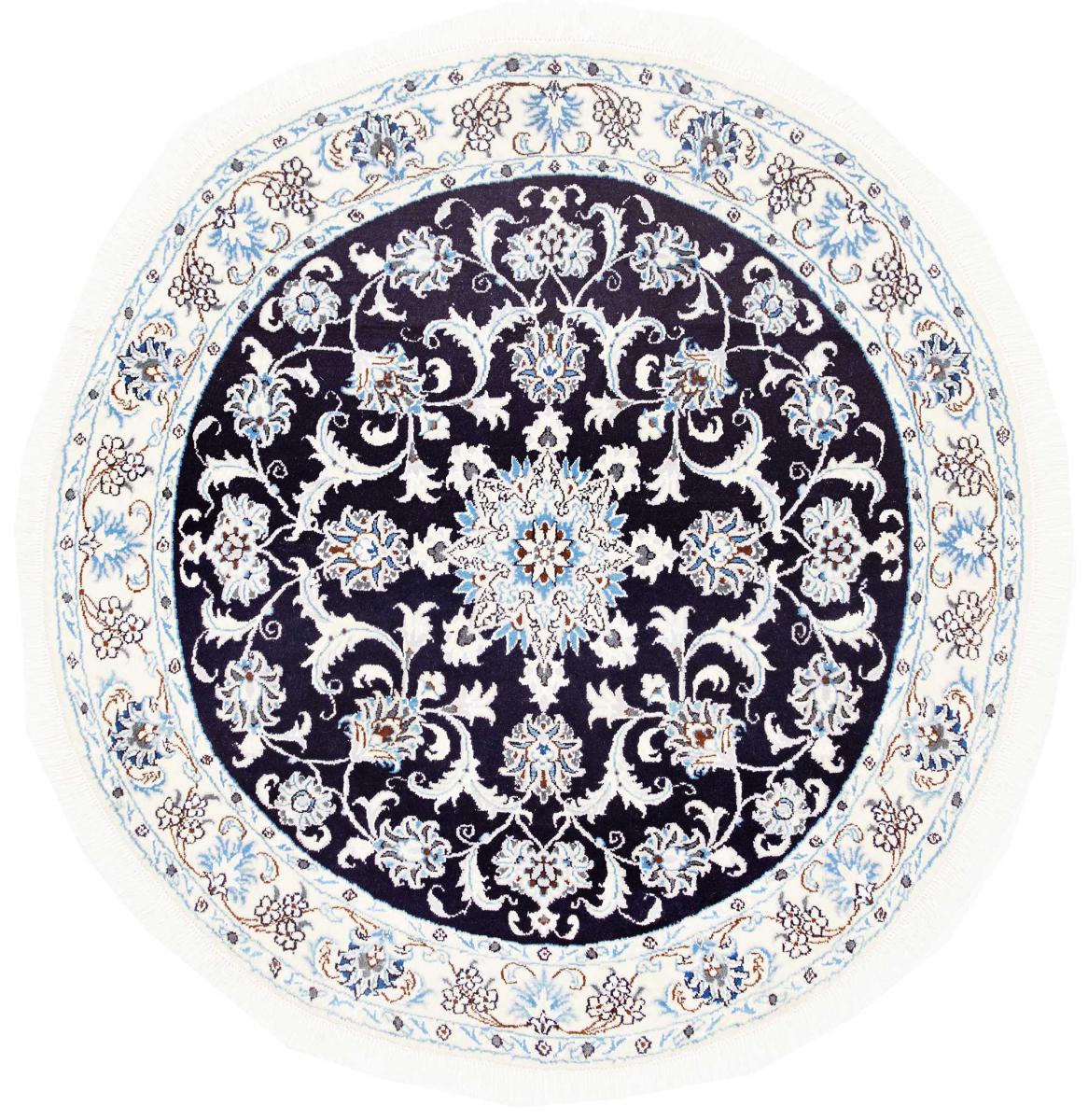 Persisk tæppe Nain 144x139 144x139, Persisk tæppe Knyttet i hånden