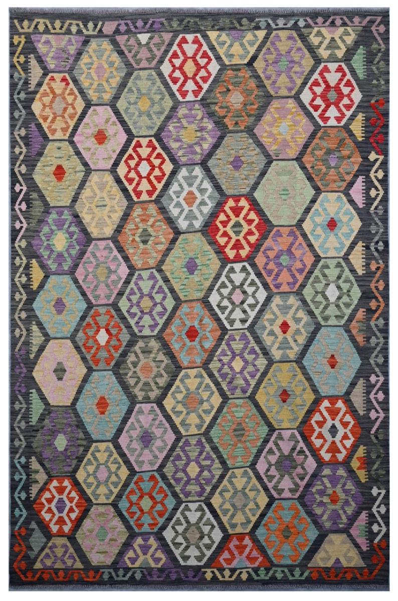 Afghan rug Kilim Afghan 9'9"x6'6" 9'9"x6'6", Persian Rug Woven by hand