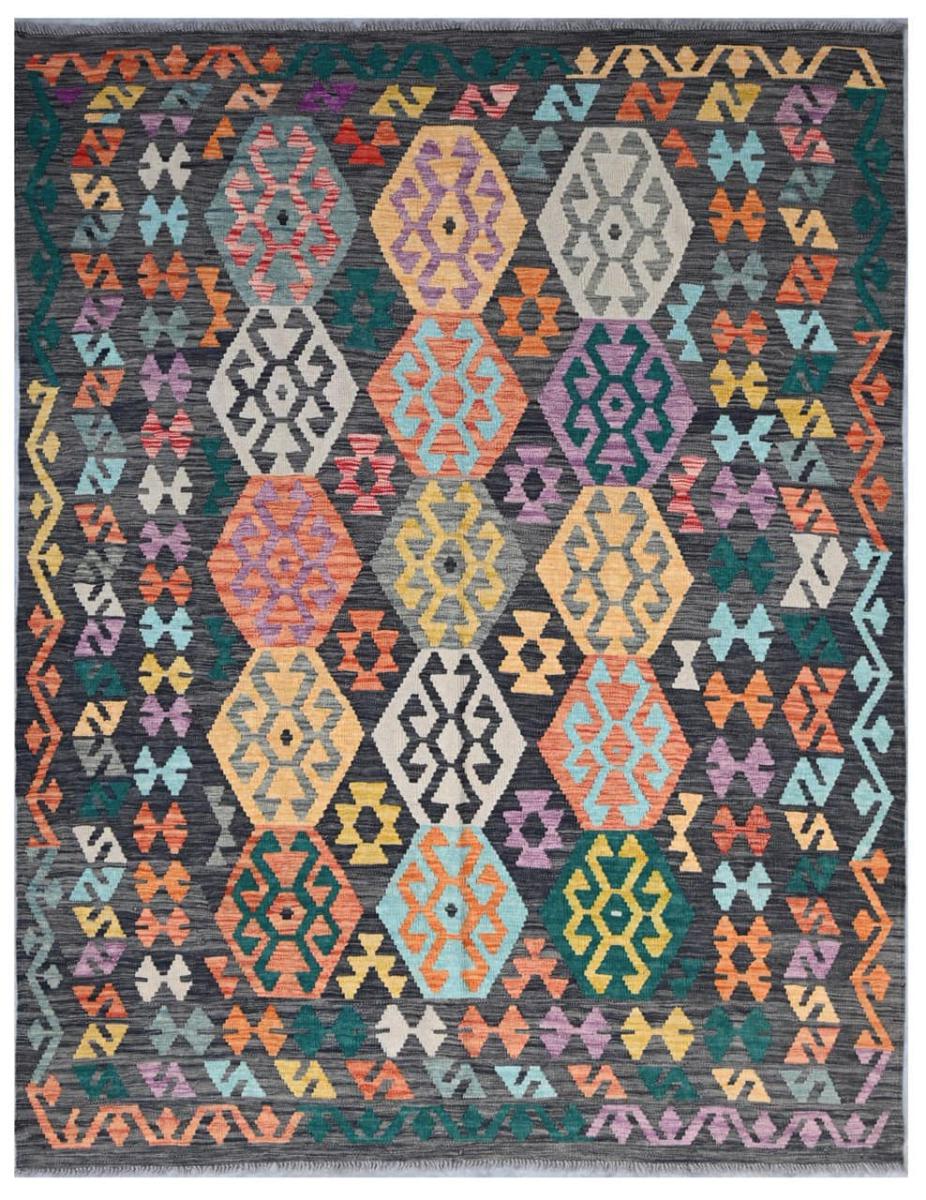 Afghan rug Kilim Afghan 7'6"x6'0" 7'6"x6'0", Persian Rug Woven by hand