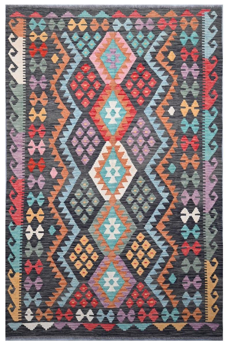 Afghan rug Kilim Afghan 8'2"x5'4" 8'2"x5'4", Persian Rug Woven by hand