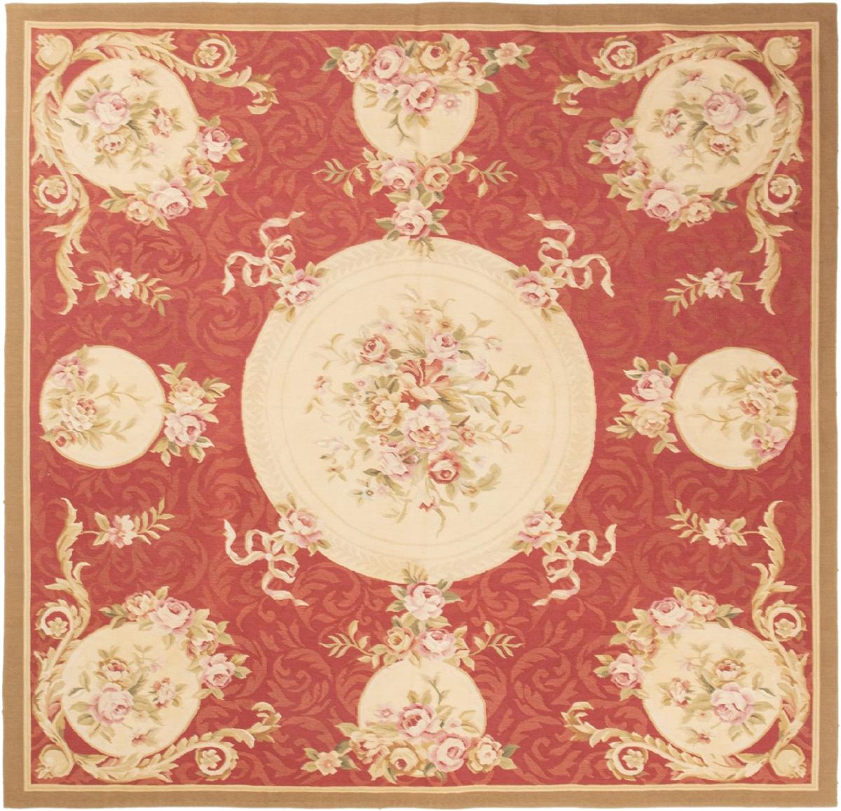 Tapete chinês Kilim Aubusson 6'9"x6'6" 6'9"x6'6", Tapete persa Tecido à mão