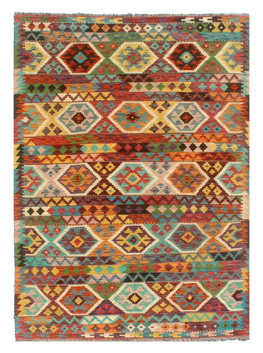 Afghan rug Kilim Afghan 8'4"x5'5" 8'4"x5'5", Persian Rug Woven by hand