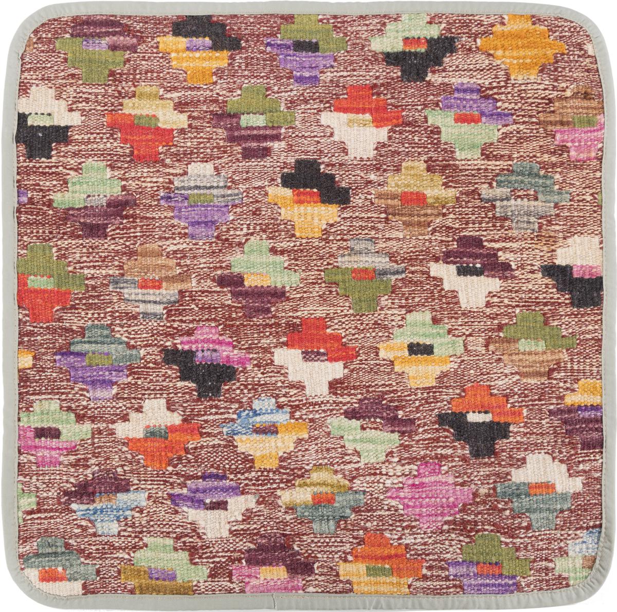 Afghan rug Kilim Afghan Cushion Cover 45x45 45x45, Persian Rug Knotted by hand