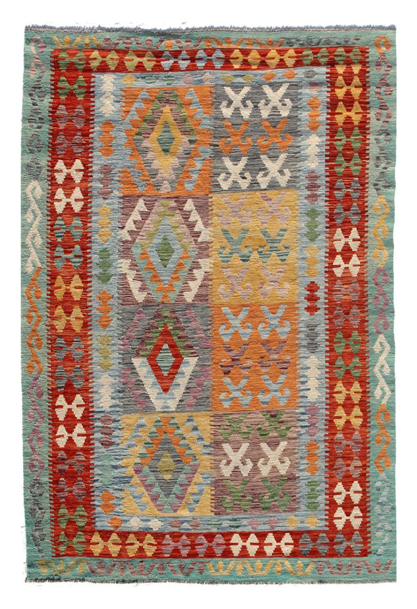 Afghan rug Kilim Afghan 8'0"x5'8" 8'0"x5'8", Persian Rug Woven by hand