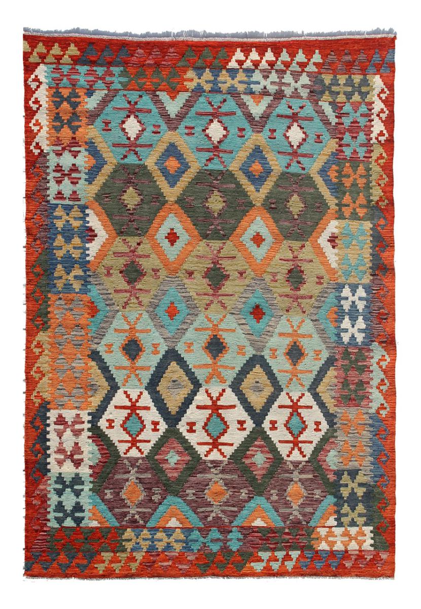 Afghan rug Kilim Afghan 7'9"x5'8" 7'9"x5'8", Persian Rug Woven by hand