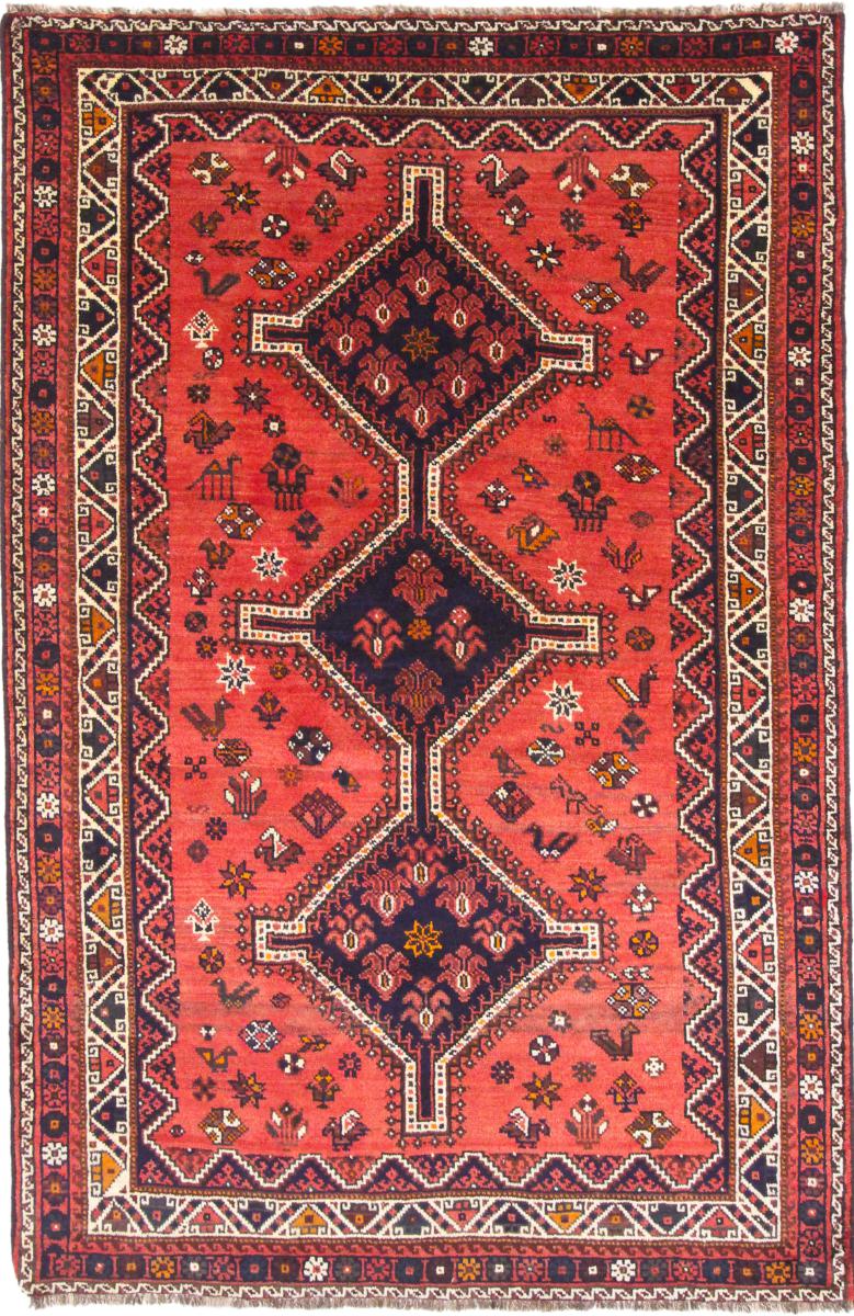 Tapete persa Ghashghai 266x174 266x174, Tapete persa Atado à mão