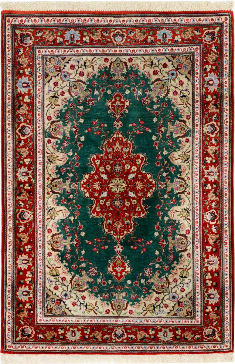 Tapete persa Ghom Seda 119x79 119x79, Tapete persa Atado à mão