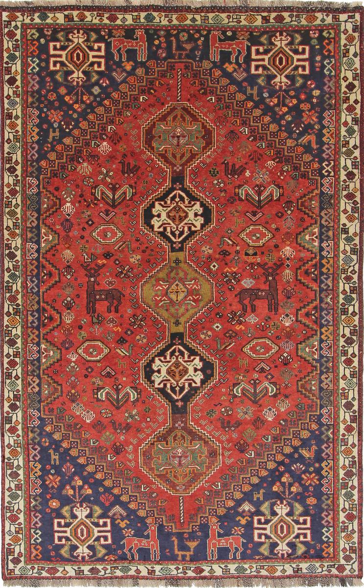 Persisk tæppe Ghashghai 244x154 244x154, Persisk tæppe Knyttet i hånden