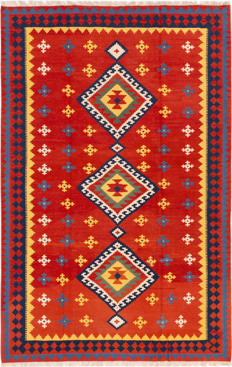 Tapis persan Kilim Fars Shiraz 311x201 311x201, Tapis persan Tissé à la main