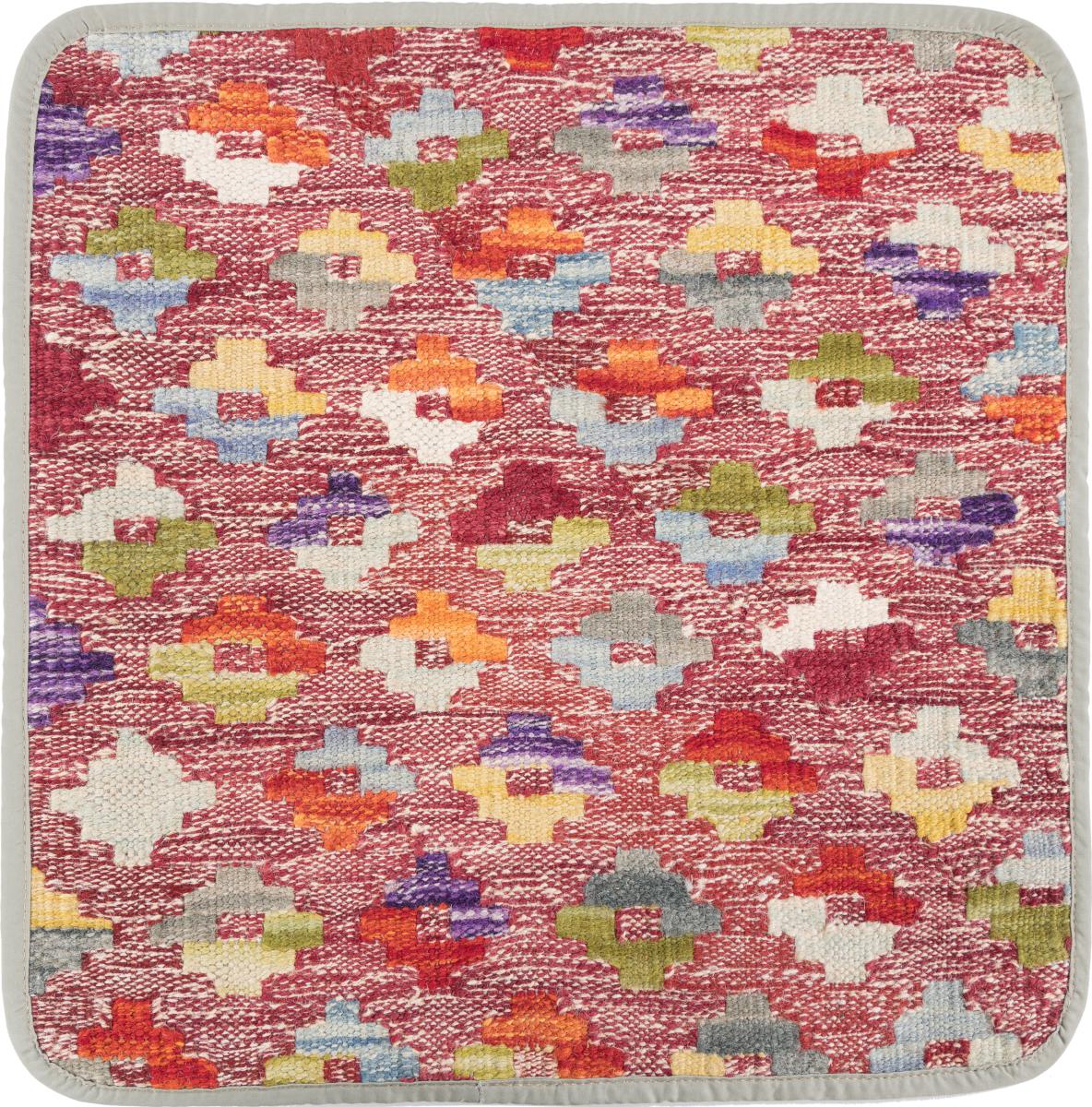 Afghan rug Kilim Afghan Cushion Cover 45x45 45x45, Persian Rug Knotted by hand