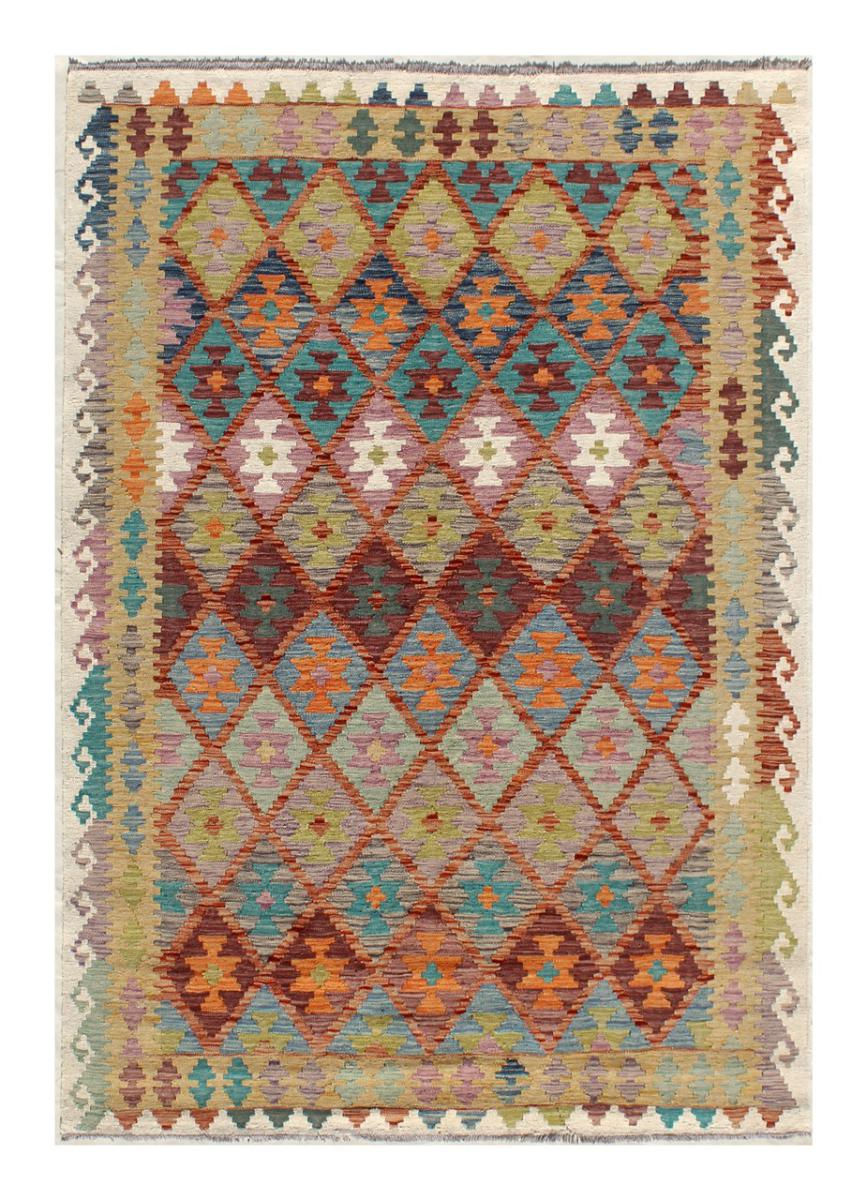 Afghan rug Kilim Afghan 7'9"x5'9" 7'9"x5'9", Persian Rug Woven by hand
