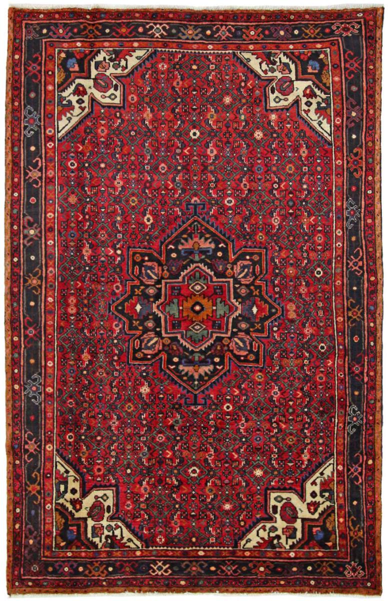 Persisk tæppe Hosseinabad 243x156 243x156, Persisk tæppe Knyttet i hånden