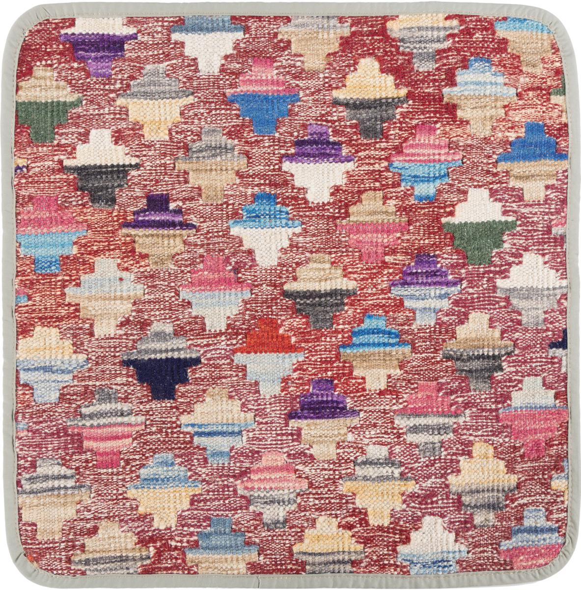 Afghan rug Kilim Afghan Cushion Cover 45x45 45x45, Persian Rug Knotted by hand