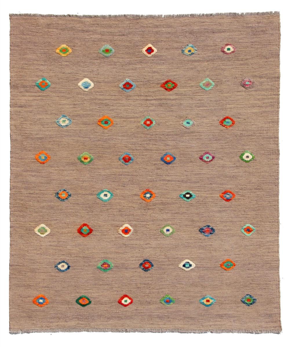 アフガンカーペット キリム アフガン Nimbaft Edition 197x159 197x159,  ペルシャ絨毯 手織り